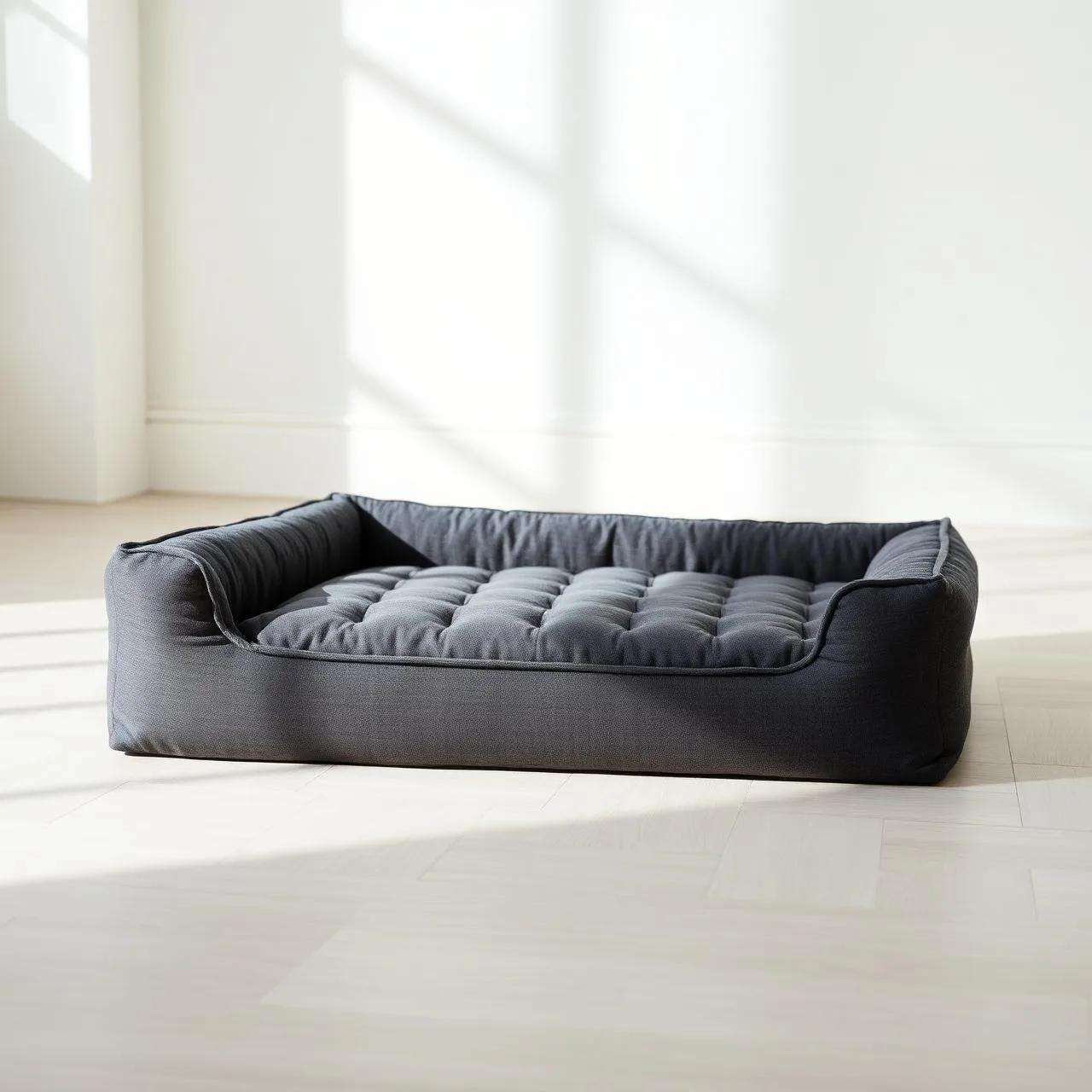 Charcoal orthopedic memory foam dog bed