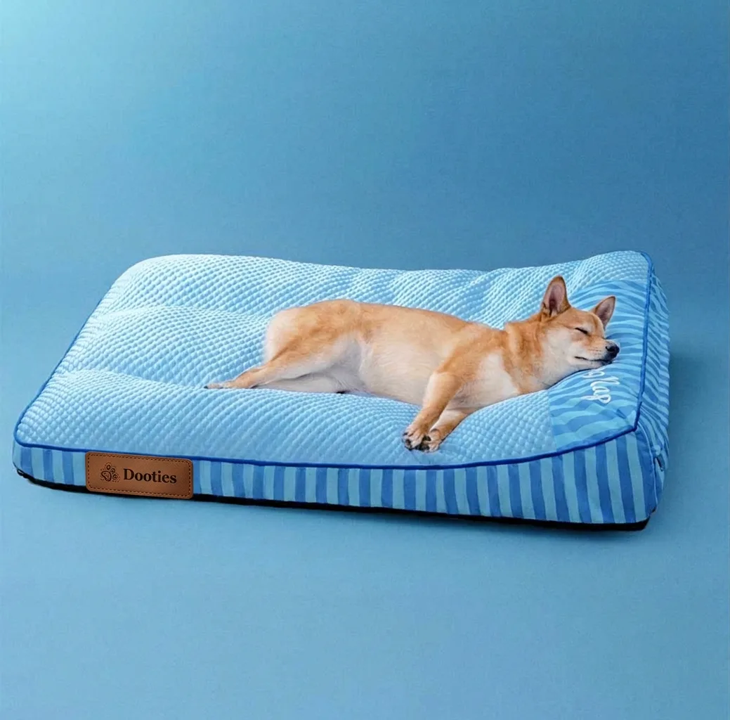 Cooling dog bed color options