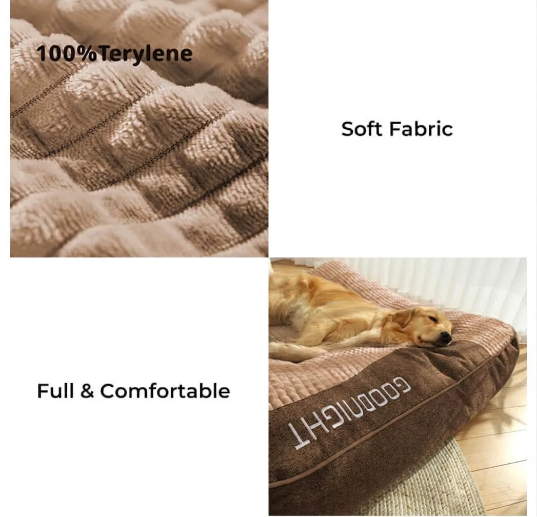 Soft fabric detail graphic for orthopedic dog bed