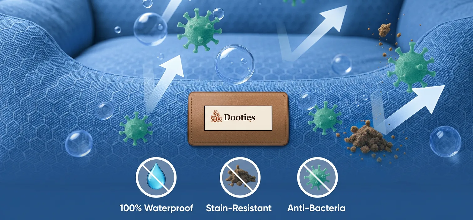 Waterproof, stain-resistant, anti-bacterial features