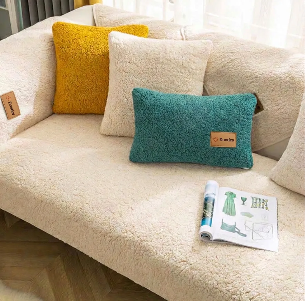 Cream couch cover lifestyle