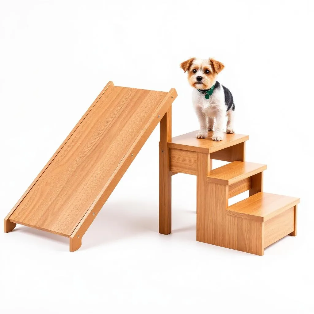 Convertible wooden dog ramp and step stool